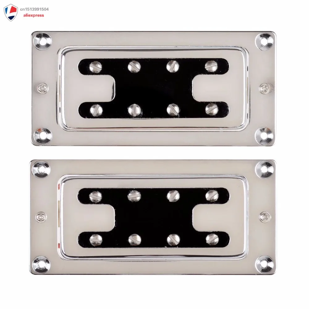 

Chrome Humbucker Bridge Neck Set Pickups for Rickenbacker Bass Guitar Parts