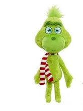 2018 Movie Anime The Grinch Plush Toy Scarf Grinch Dog Cut Cartoon Green Grinch Christmas Geek Stuffed Doll Toys Children Gifts