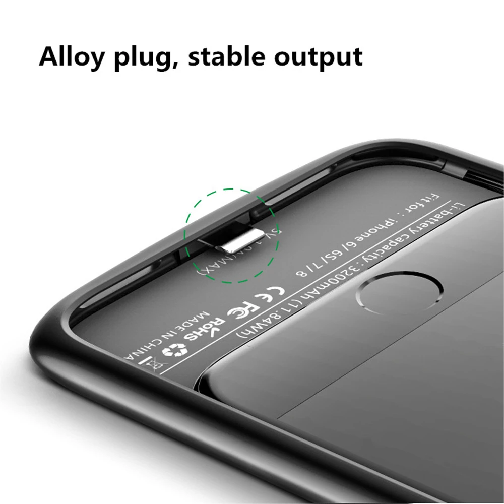 Внешнее зарядное устройство ZKFYS 5000 мАч чехлы для iPhone 8 7 6 6S Plus чехол аккумулятора