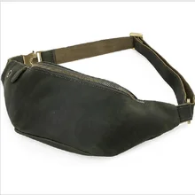 Мужская поясная дорожная сумка Crazy Horse из натуральной кожи, поясная сумка, мужские многофункциональные дорожные сумки, забавная нагрудная сумка, мужские сумки