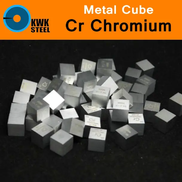 Cr хромированный кубический блок высокого качества 99.94% 10x10x10 мм квадратная огранка 7,2 г металлические элементы для исследований в вузе