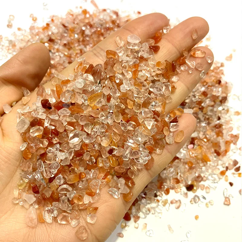 

50g 3-5mm Red Crystal crushed stone Mineral Crystal chip beads Home or Fountain Decor Tumbled stone degauss Healing Reiki