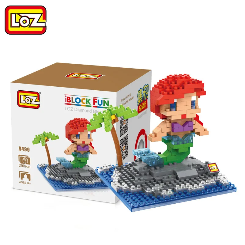 

LOZ Diamant Blocs Ariel Petite Sirene Figure Pop Anime Film Princesse Collection Cadeaux de L'enfant Mignon Jouets Modele Poupee