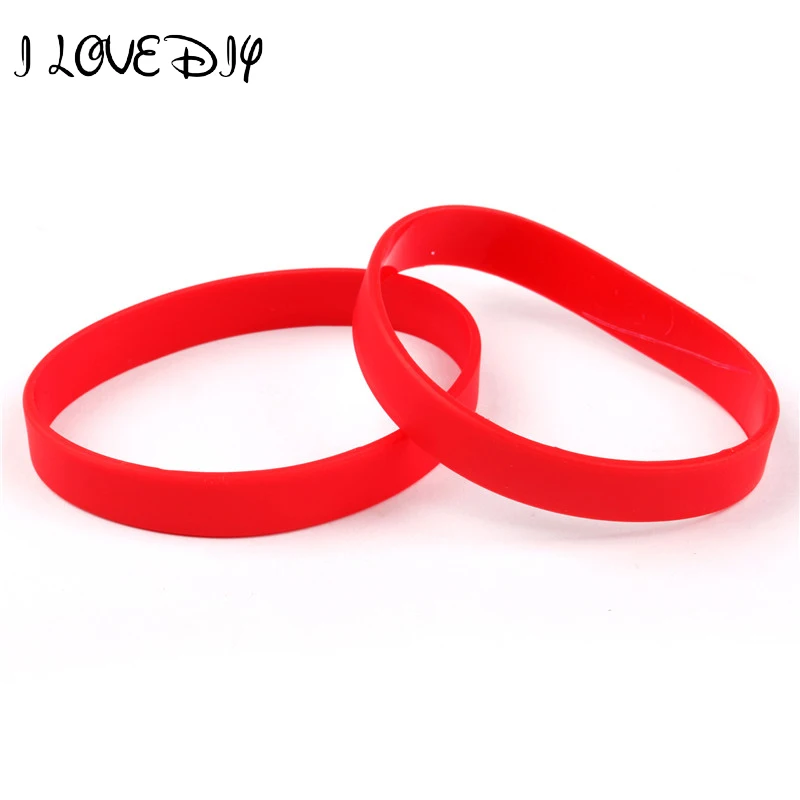 New 2pcs Orted Solid Colors Silicone Wristbands Wrist Bands Red New 2pcs Orted Solid Colors Silicone Wristbands Wrist Bands Red Rubber Bracelets Many Color To Choose In Charm From Jewelry Accessories On