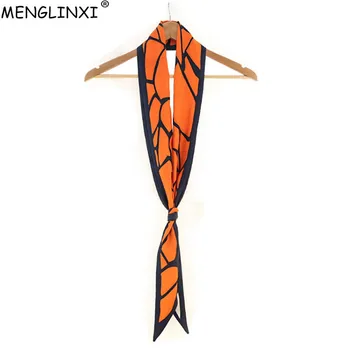 

Skinny Scarf 2020 New Luxury Brand Women Silk Scarf Fashion Foulard Head Scarf For Ladies Handle Bag Ribbons Long Scarves
