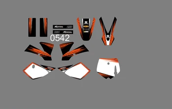 

3M 0542 Motorcycle Team Graphic & Backgrounds Decal Stiker Kits for KTM SX50 2002 2003 2004 2005 2006 2007 2008