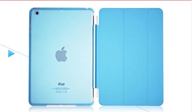 DHL Free shipping 50 Pair/lot Best Price PU Leather Magnetic Front Smart Cover+Crystal Hard Back Case Shell For Apple ipad mini |