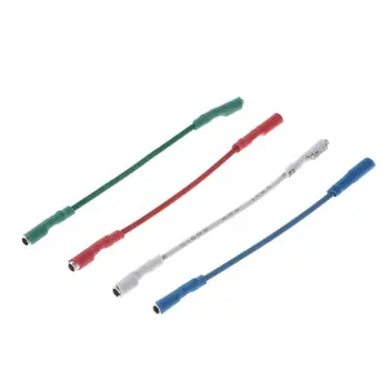 

4PCS Universal Silver Leads Wires Header Wire Cable 50mm for 1.2-1.3mm Pins Turntable Phono Headshell Tonearm