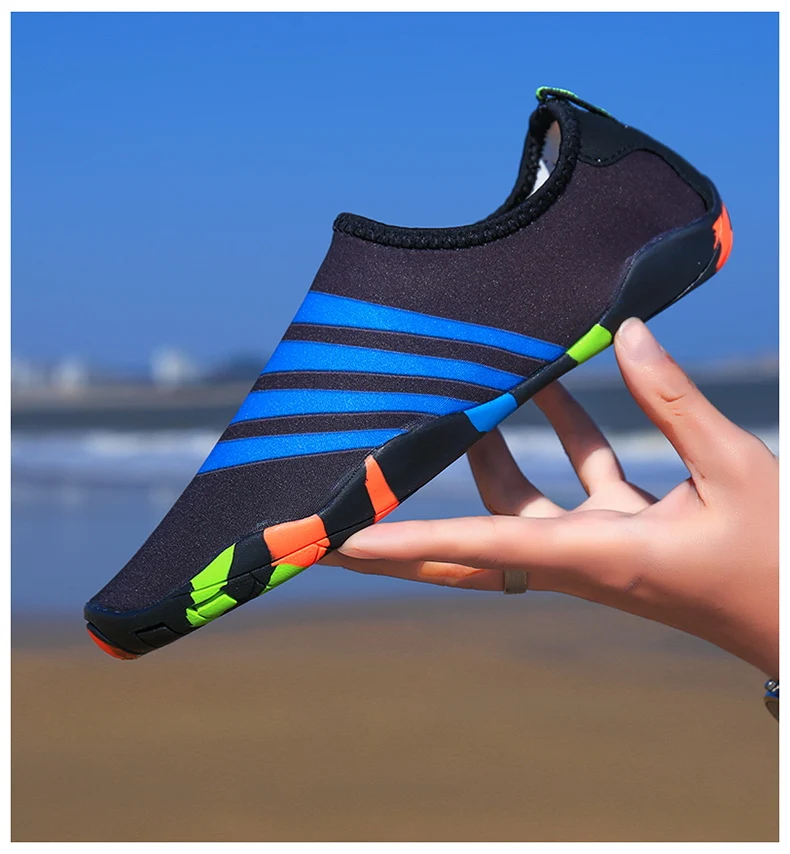 Clorts Summer Beach Shoes Water Shoes Men Mesh Lightweight Aqua Shoes (43)