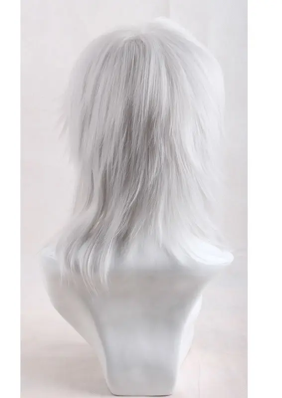 greek goddess costume Jiraiya Silvery White long straight cosplay costume wig with chip ponytail + wig cap wonder woman costume