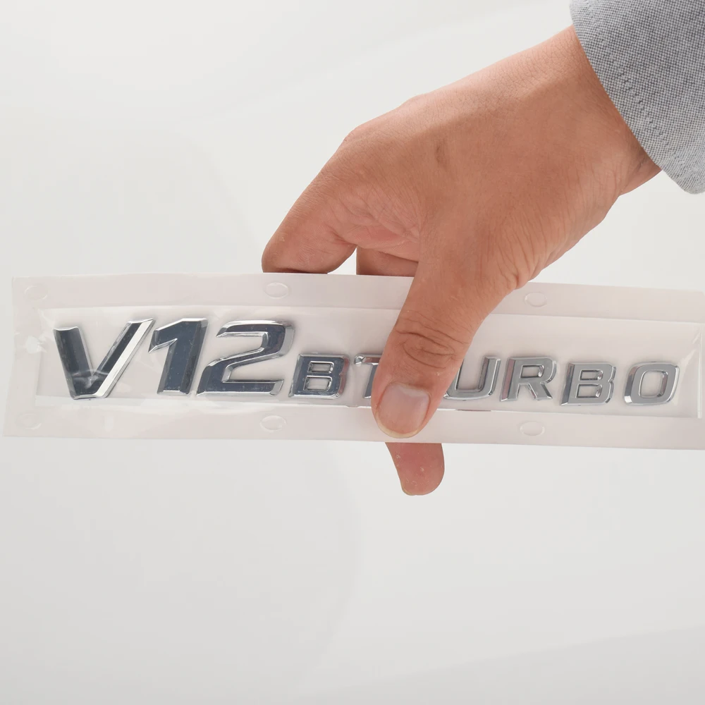 Автомобильный боковой брызговик V8 V12 BITURBO наклейка с буквами и логотипом для Mercedes