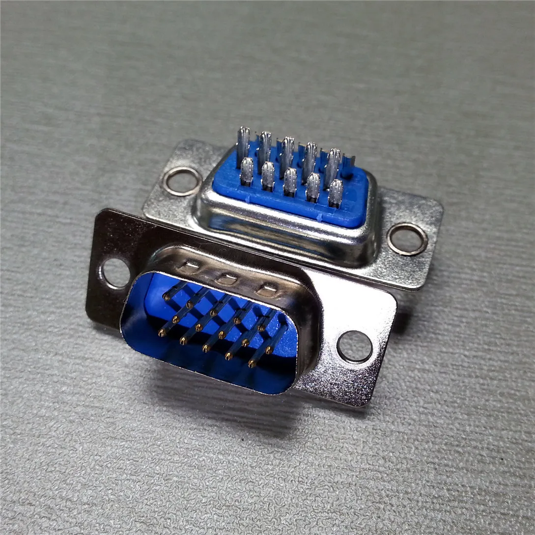 10 шт./лот DB15 папа 3 ряда Параллельный разъем VGA HDB15 15 Pin D Sub паяльный