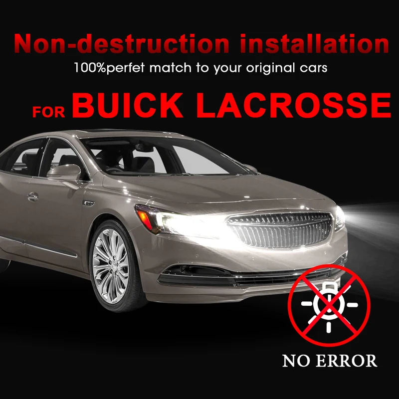 CARLitek оригинальный адаптер H7 для Buick LaCrosse Mini Canbus фара 72 Вт 12000LM 6000K 12V