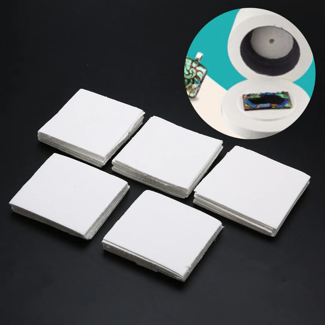 

50 Sheets 0.1cm Thickness Microwave Kiln Glass Fusing Paper Ceramic Fiber Square 80*80mm