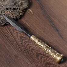 WIZAMONY Китайский Longquan игла для чая чисто ручной работы заветный Меч из углеродистой стали длинный меч самурая Подарочная коробка Longquan заветный меч