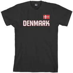 Threadrock Мужская Датская национальная командная футболка Скандинавия