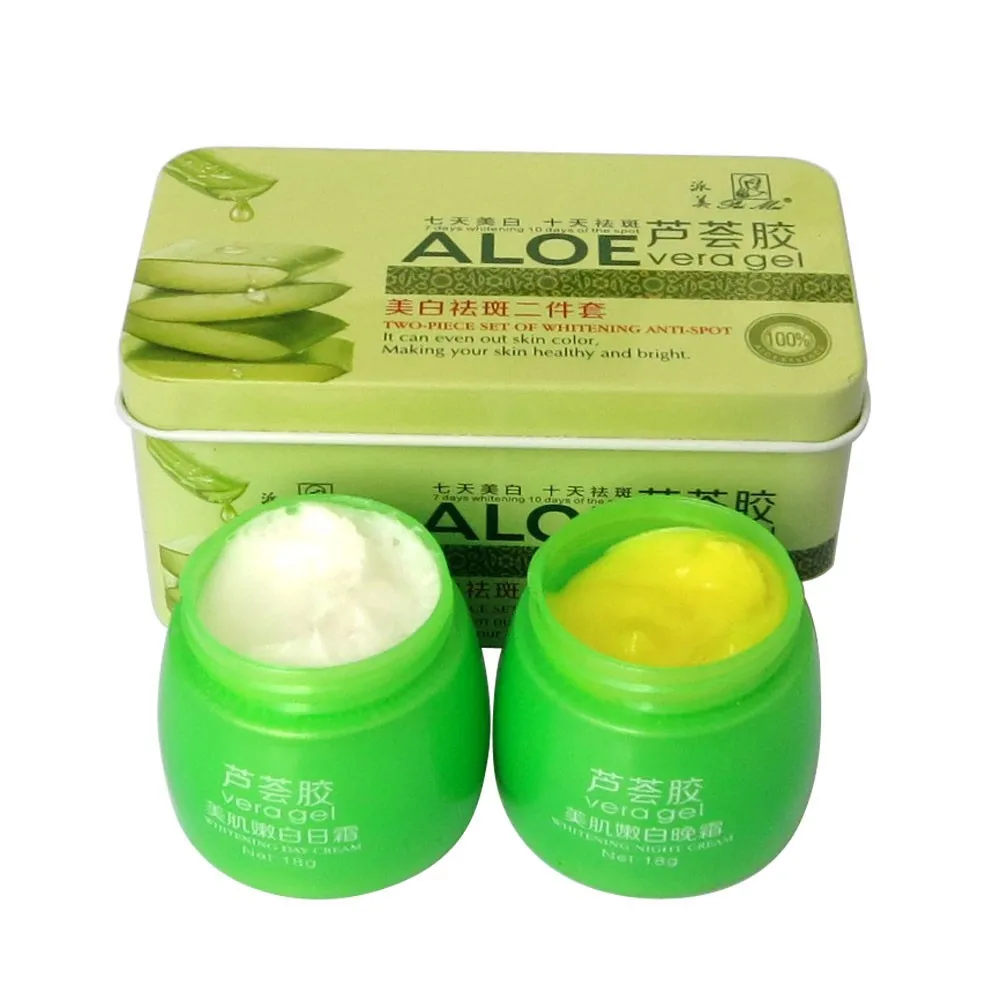 PAIMEI aloe vera gel 7 дней плавно меняющимся цветом отбеливание 10 дней, сыворотка для дневной и ночной крем 2 шт./компл