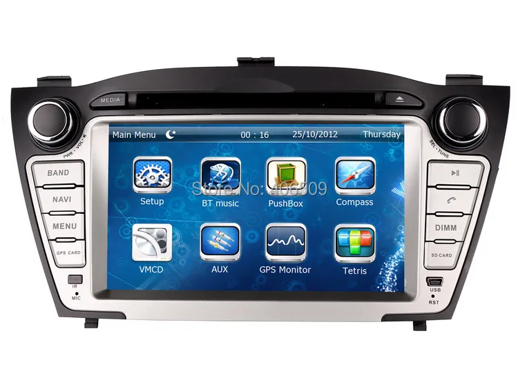 Perfect In Dash GPS Navigation Car DVD Player for Hyundai Tucson IX / IX35 2009 2010 2011 2012 with Radio BT USB SD AUX Map Audio Video 1