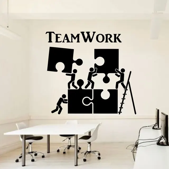 Aliexpress.com : Buy Teamwork Vinyl Wall Decal Puzzle Office Space