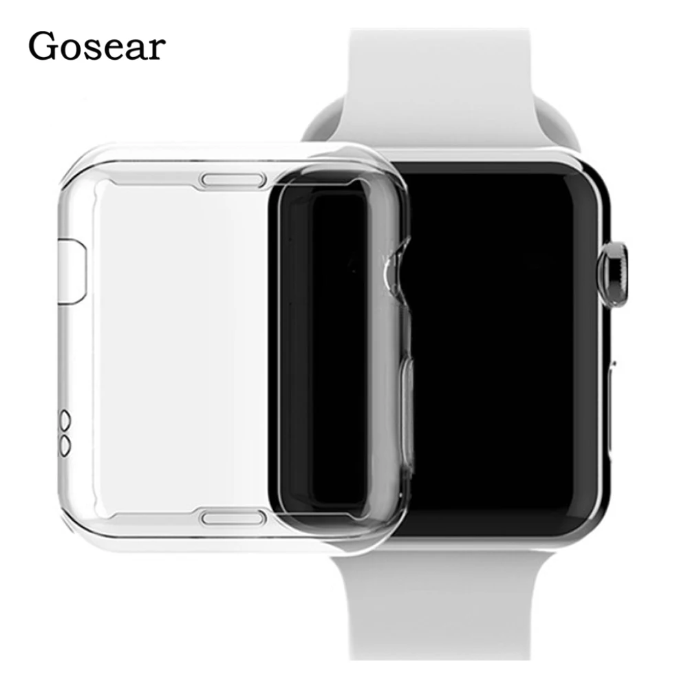 

Gosear TPU Clear Screen Protector Case Cover Protective Skin Shell for Apple Watch iWatch Series 2 3 II 38mm 42mm Accessories