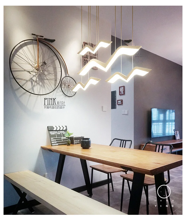 الإبداعية النورس مطعم الثريا الحديثة بسيطة الطعام غرفة شخصية الفن غرفة نوم ضوء غرفة المعيشة طاولة طعام مصباح إضاءة البار