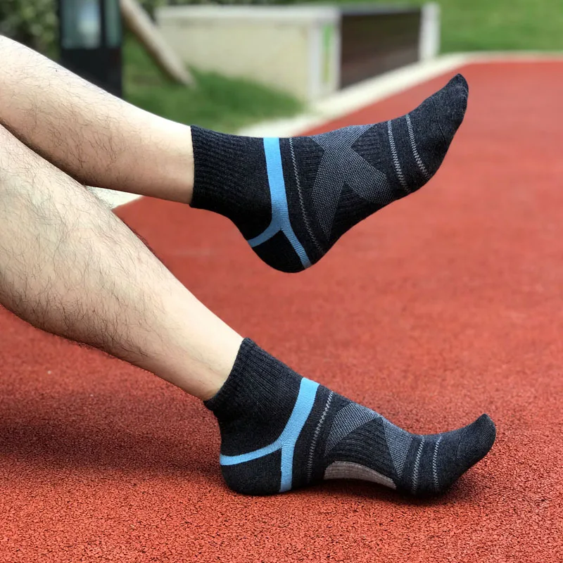 Мужские Компрессионные носки, мужские носки из мериносовой шерсти, черные хлопковые носки по щиколотку, Herren Socken, баскетбольные Спортивные Компрессионные носки для мужчин