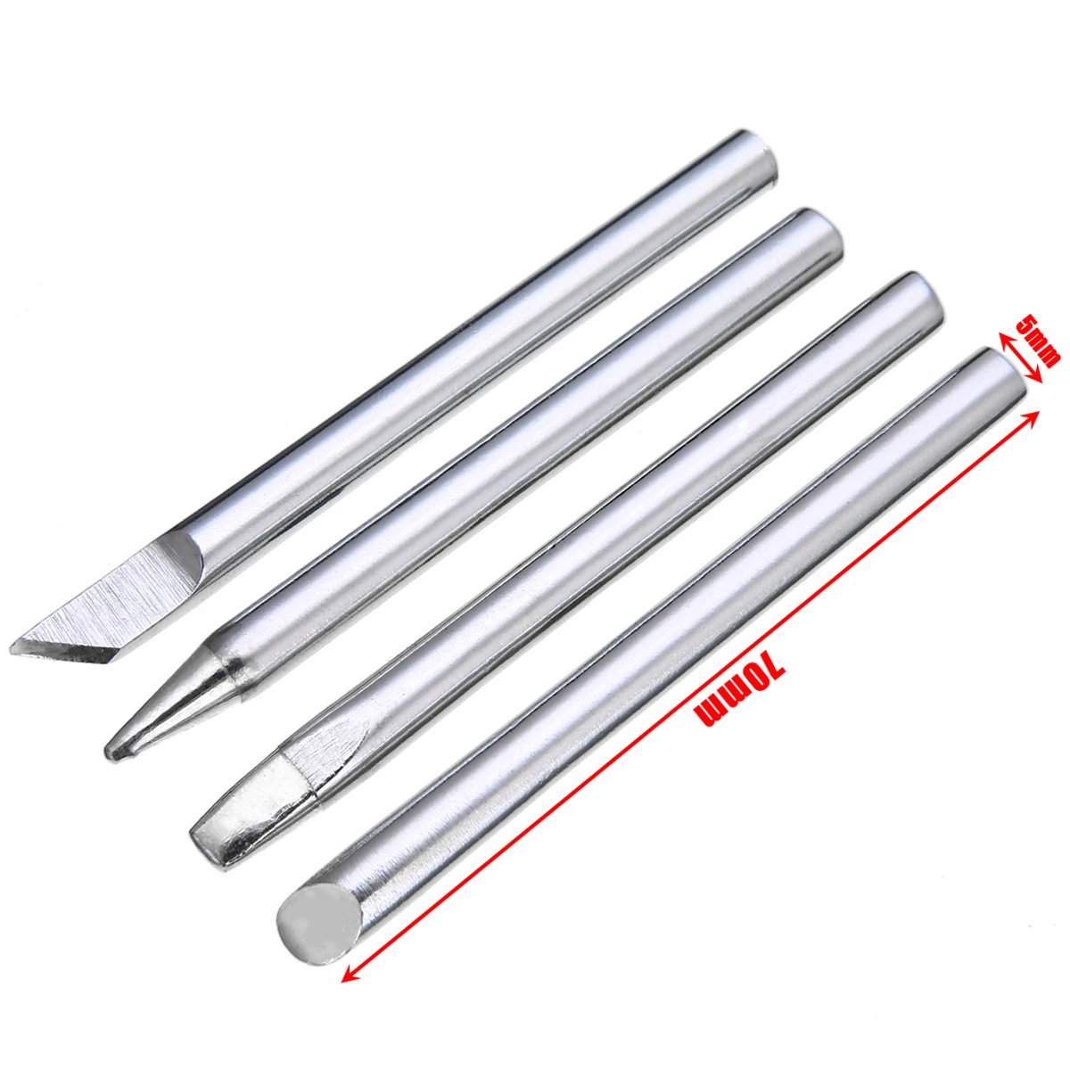 4pcs 60W Soldering Iron Tip Head Screwdriver Replaceable 5.5mm Shank Electric Welding Iron Heads For Solder Irons Mayitr