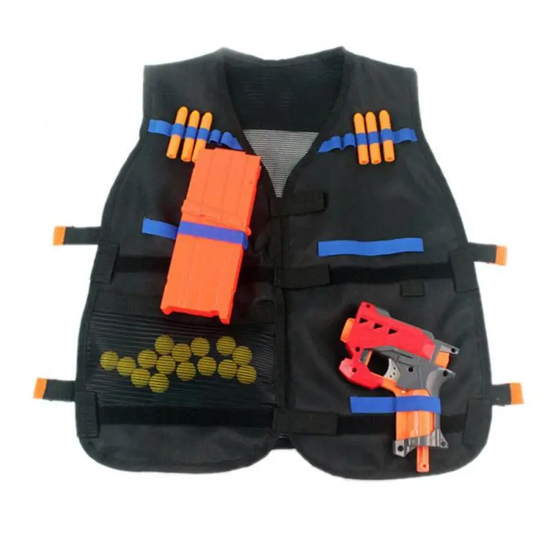 

54*48cm Outdoor Games Tactical Vest Kids Toy Gun Clip Jacket Foam Bullet Holder Tops Fit for Nerf Elite Team Waistcoats #15