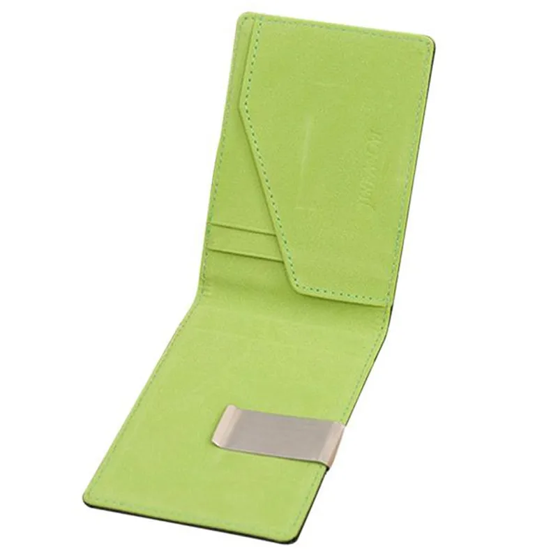 Высококачественный мужской кожаный волшебный кошелек с застежкой для кредитных карт - Цвет: green