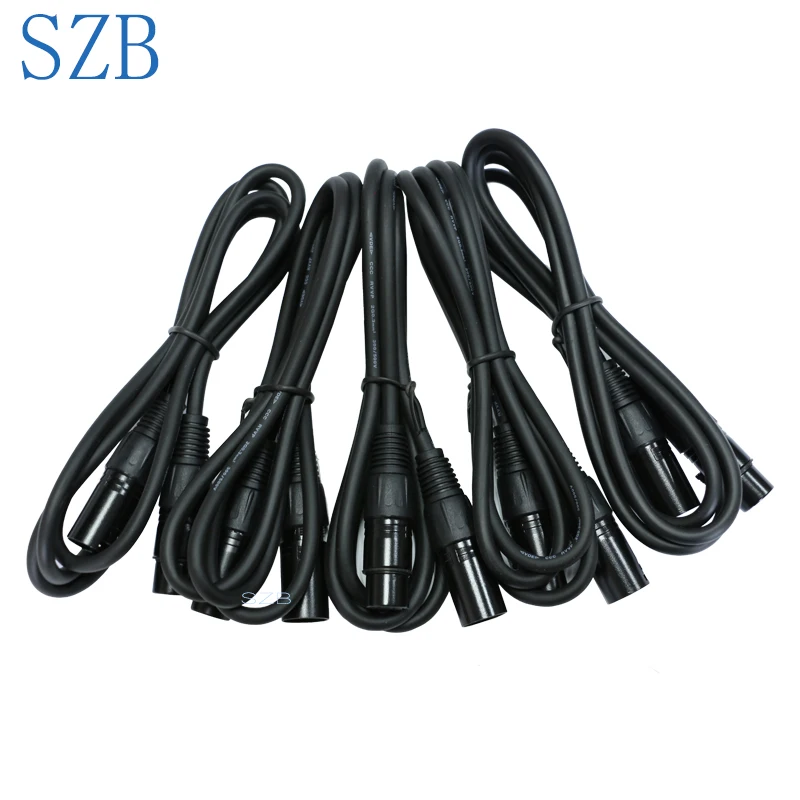 SZB 5 шт./лот 1 м/5 футов 3-контактный сигнал XLR подключение DMX кабель для входа и