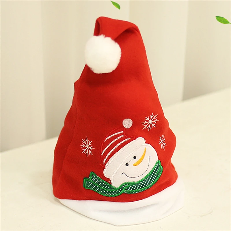 

3Styles Christmas Hat Santa Claus Reindeer Snowman Xmas Gifts Cap bonnet de noel adulte Santa Claus Hat