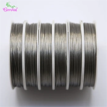 

Fashion Handmade Accessories 0.45MM 3Rolls/lot Rhodium Tiger Tail Wire For Chunky Necklace Making For Jewelry Kit (1roll=80M)