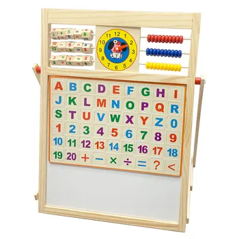 

Slate Magnetic double face educational Abacus and ABC