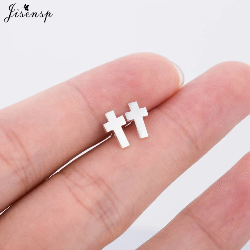 

Jisensp New Fashion Simple Cross Stud Earrings for Women Girls Party Gift bijoux Boucle d'oreille Femme Pendientes