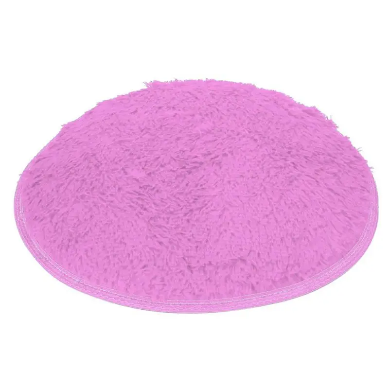 Мягкий коврик для ванной, спальни, пола, душа, круглый коврик, нескользящий, домашний декор, кухонные аксессуары, инструмент для украшения, Новое поступление - Цвет: Purple