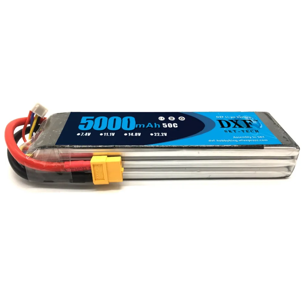 

DXF 11.1V 5000mAh 3S 50C-100C LiPo Battery for RC DJI F450 Quadcopter RC Helicopter Airplane Hobby Drone and FPV