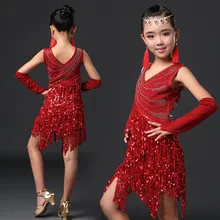 Детское платье для выступлений, латинских танцев для девочек, бальное платье для соревнований, танцевальное платье, современный вальс, танго, детское платье для латинских танцев