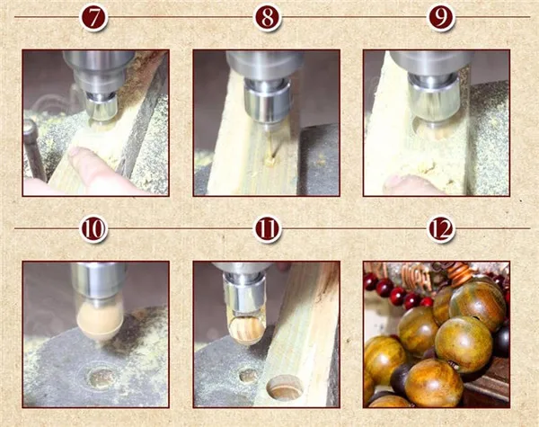 Drillpro 24pcs Alloy Ball Knife Woodworking Tools Wooden Beads Drill Rotary Bead Molding 6-25mm