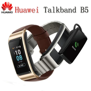 

NEW Huawei TalkBand B5 Talk Band Bluetooth Smart Bracelet Wearable Sports Wristbands Touch AMOLED Screen Call Earphone Band