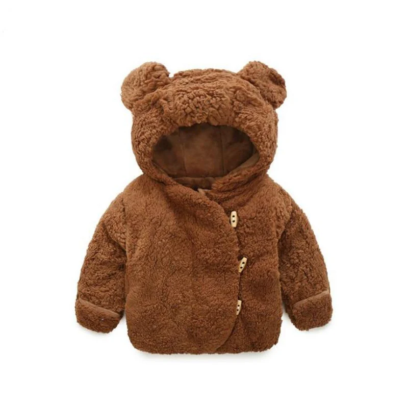 Baby Warm Jacket Winter For Infant Girls newborn snowsuit outerwear hoodie fur thick toddler