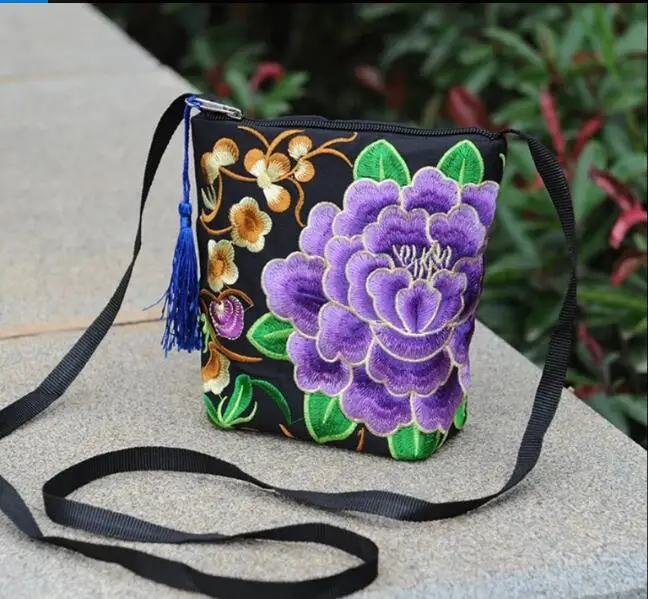 MIWIND Hmong Boho индийская вышитая маленькая сумка на плечо ручная работа Ткань Вышивка Логотип роскошный бренд сумки через плечо для женщин - Цвет: P