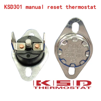 

5pcs KSD301/KSD303 95C 95 Degrees Celsius Manual reset Thermostat Normally closed (NC) Temperature switch Temperature control