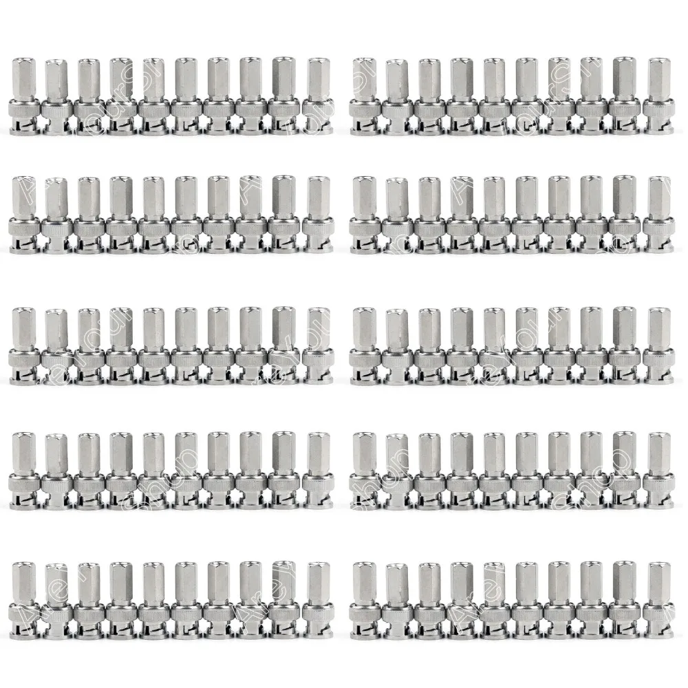 

Areyourshop Sale 100 Pcs Twist On BNC Male RG59 Connectors For Adapter CVTV Coax Coaxial Security Cameras Lot Pack