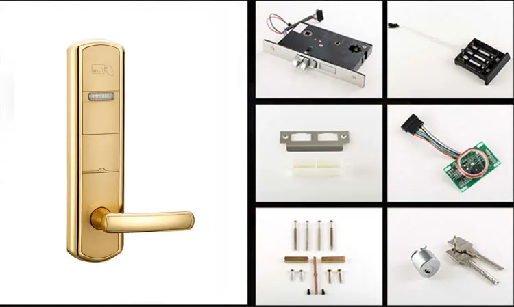 Цинковый сплав T57 Карты keyless rfid Дверь hotel lock