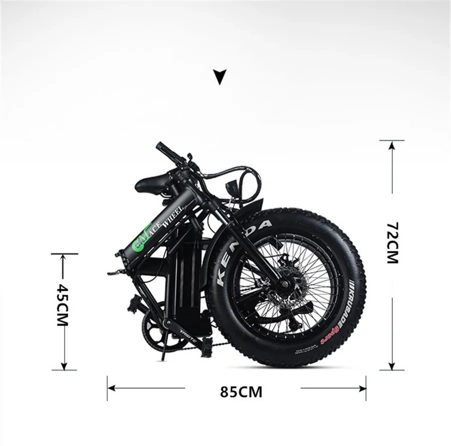 Europa almacén 2 de grasa de neumáticos de 500 W bicicleta eléctrica con 48 V 15ah de la batería extraíble para adultos para bicicleta eléctrica ciclo