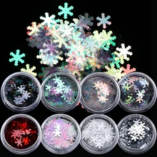 

30 Box/Set 3D Snowflakes Nail Art Glitter Sequins Spangles Christmas Decorations Nails Manicure Paillettes Accessories TRX1-30-1