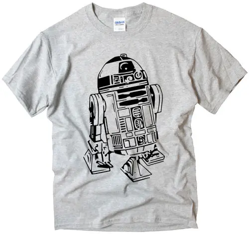 

NEW R2-D2 retro star wars sci fi lucas t-shirt Print Tee Men Short Sleeve Clothing free shipping