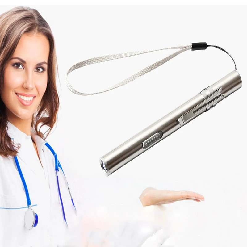 USB Rechargeable Mini Flashlight For Doctor Yellow Light LED Flash