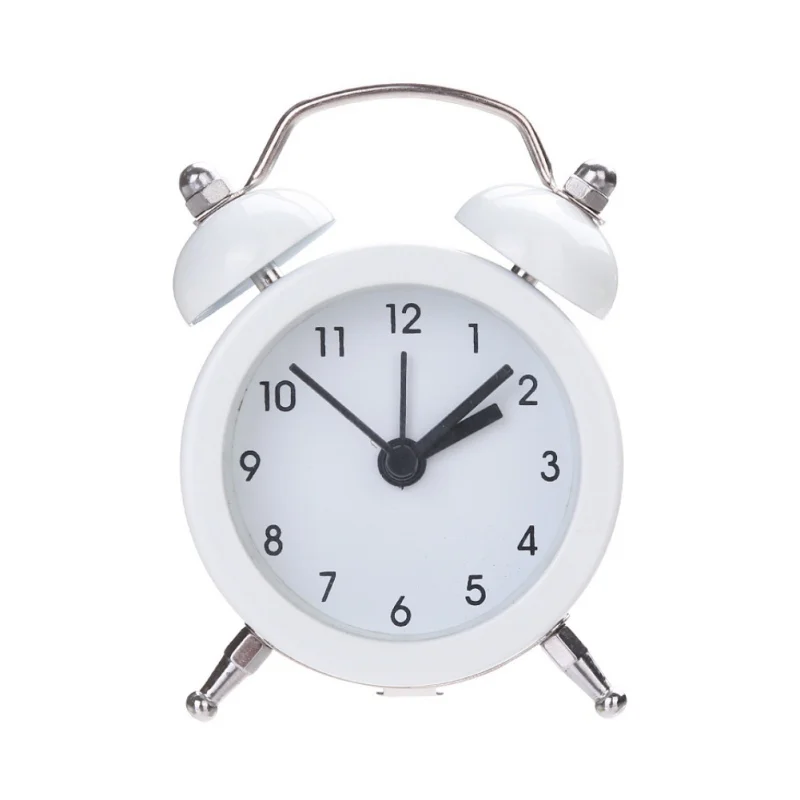 

Portable Twin Bell Metal Alarm Clock Battery Operated For Bedroom Twin Bell Table Clock Battery Operated Loud Five Colors