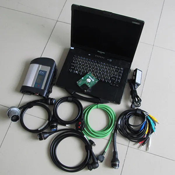  MB Star C4 SD Conenct c4 con ordenador portátil cf52 de PC con mb star c4 nuevo software V2018.9 HD